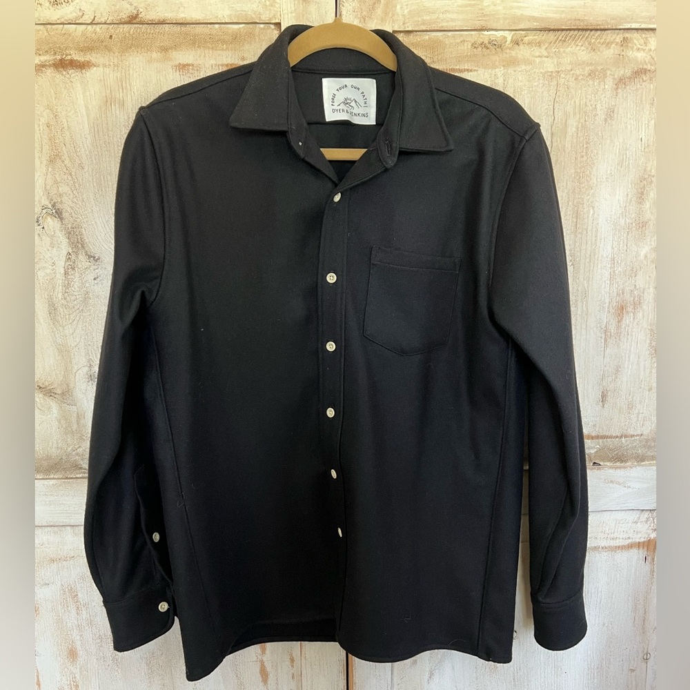 Dyer & Jenkins men’s black wool shirt jacket (S)